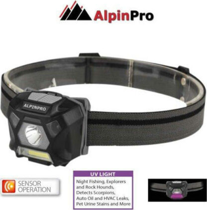 Φακός Κεφαλής Sensor+COB UV Alpin Pro